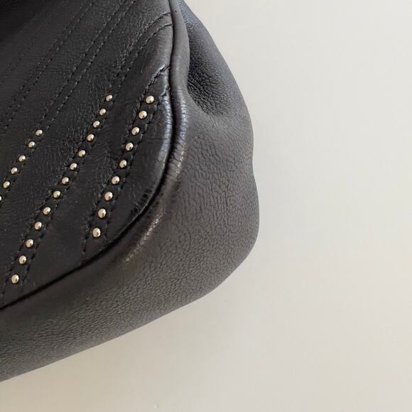 Chanel Calfskin Studded Chevron Medium Stud Wars Flap Black - Picture 8 of 13